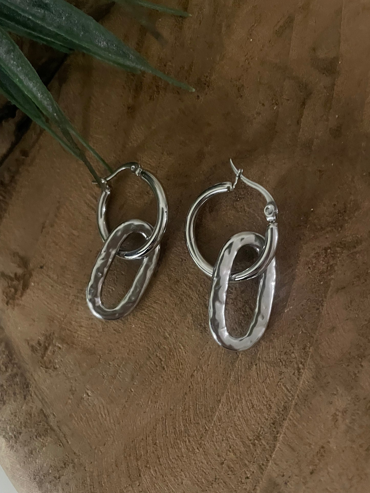 Boucles oreilles argent anneaux et pendentif