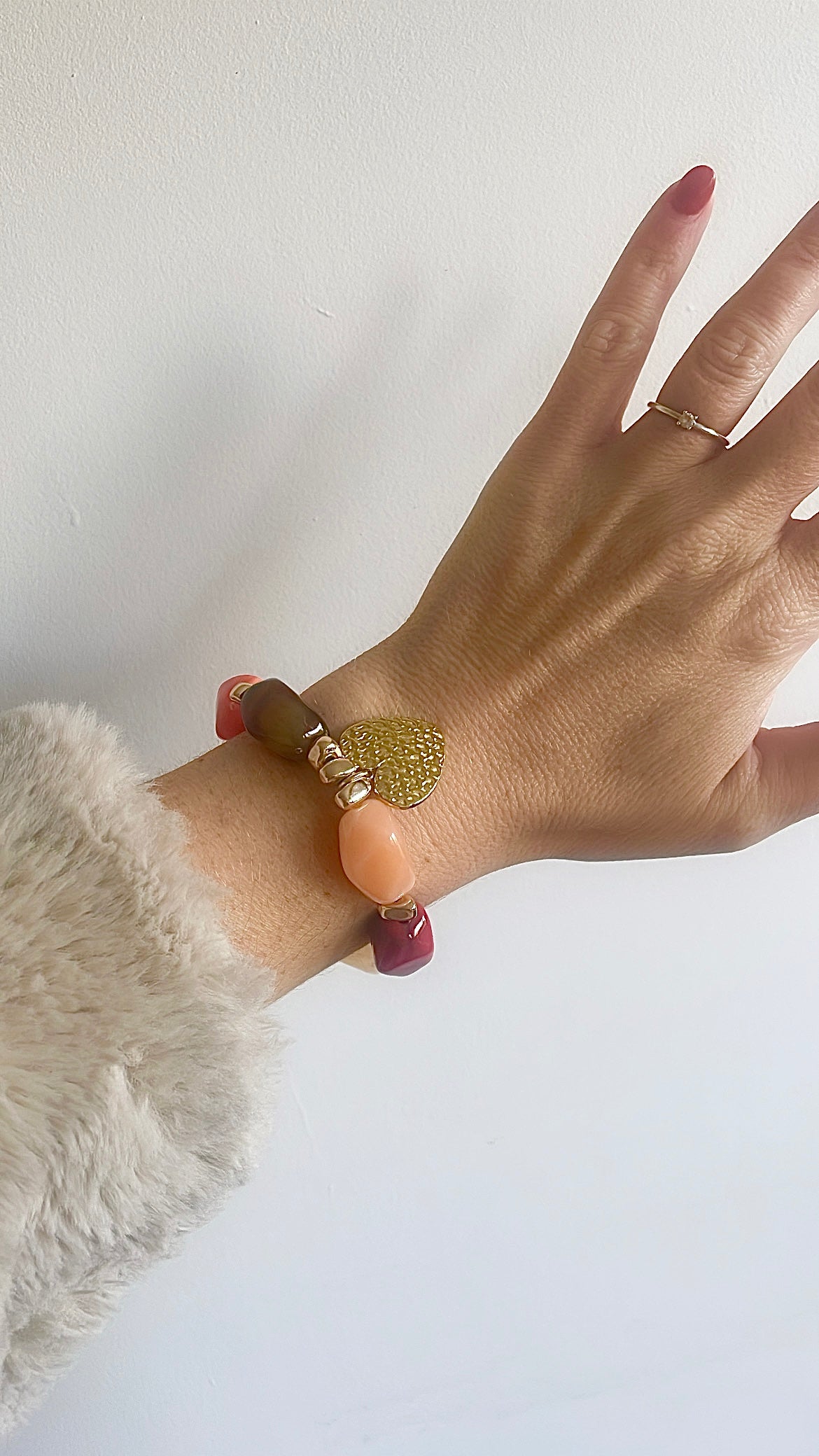 Bracelets SIMONE tendance vintage grosses perles avec ou sans pendentif