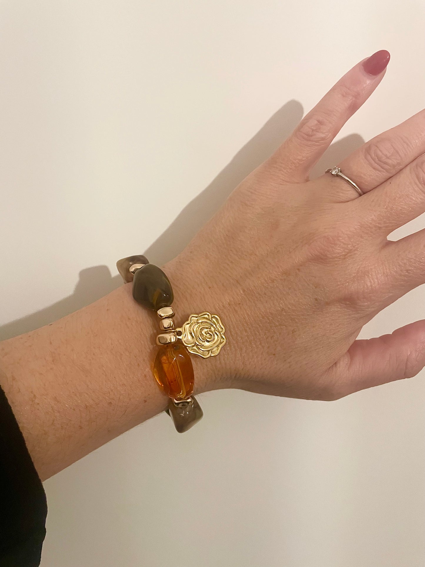 Bracelets SIMONE tendance vintage grosses perles avec ou sans pendentif