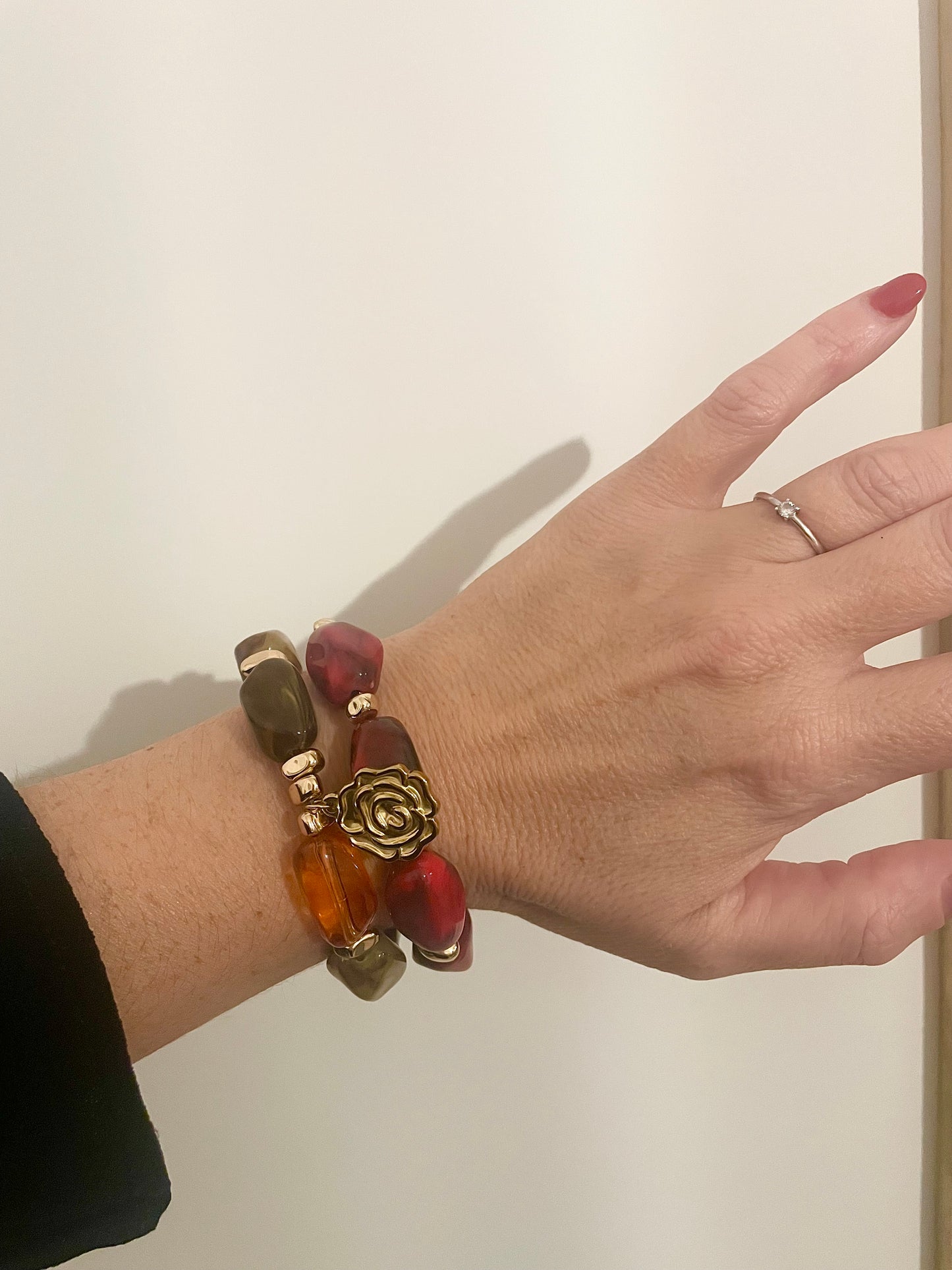 Bracelets SIMONE tendance vintage grosses perles avec ou sans pendentif