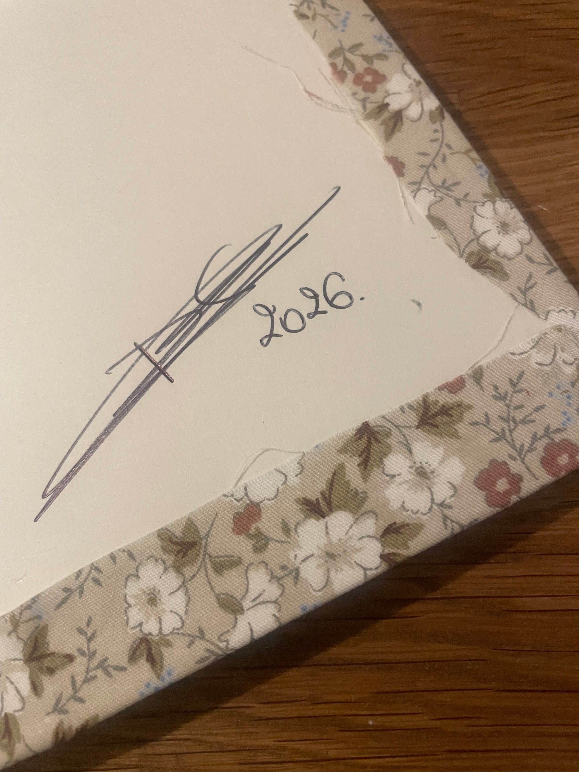 Arrière cadre LOVE avec signature