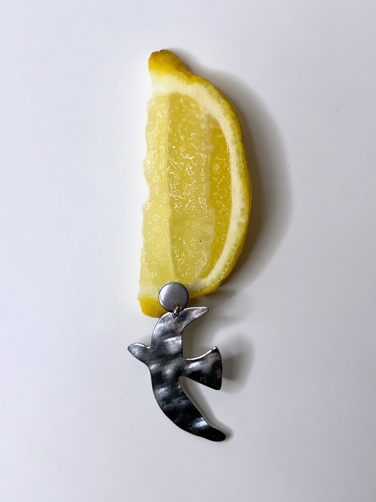 BO oiseaux martelé argent citron