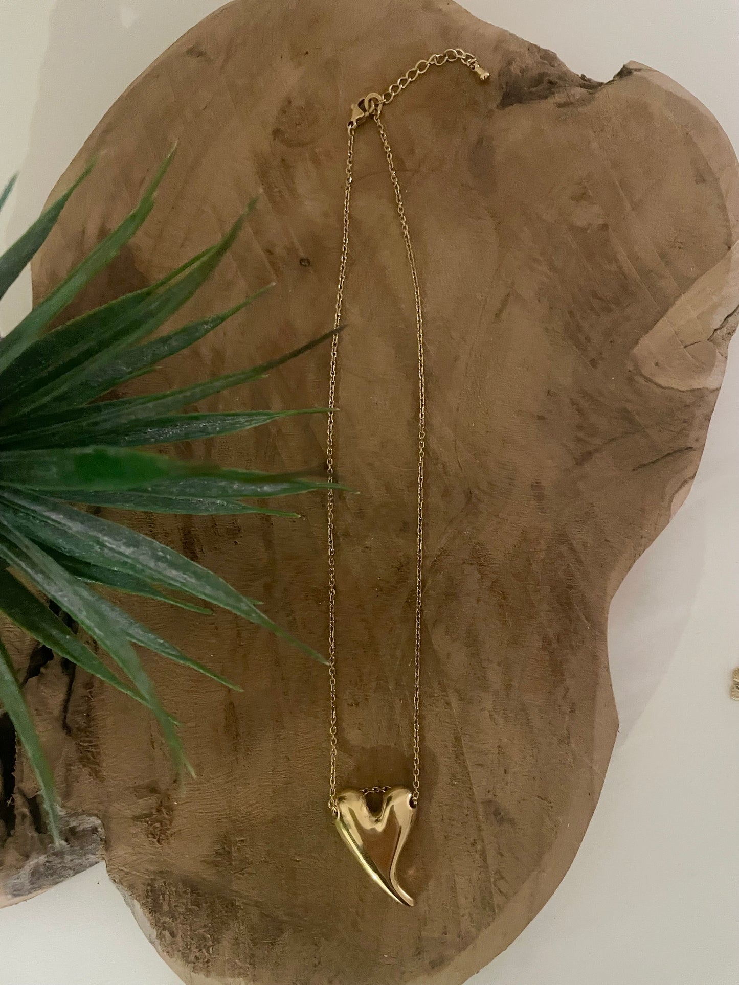 vue ensemble collier coeur doré mademoiselle bergamote