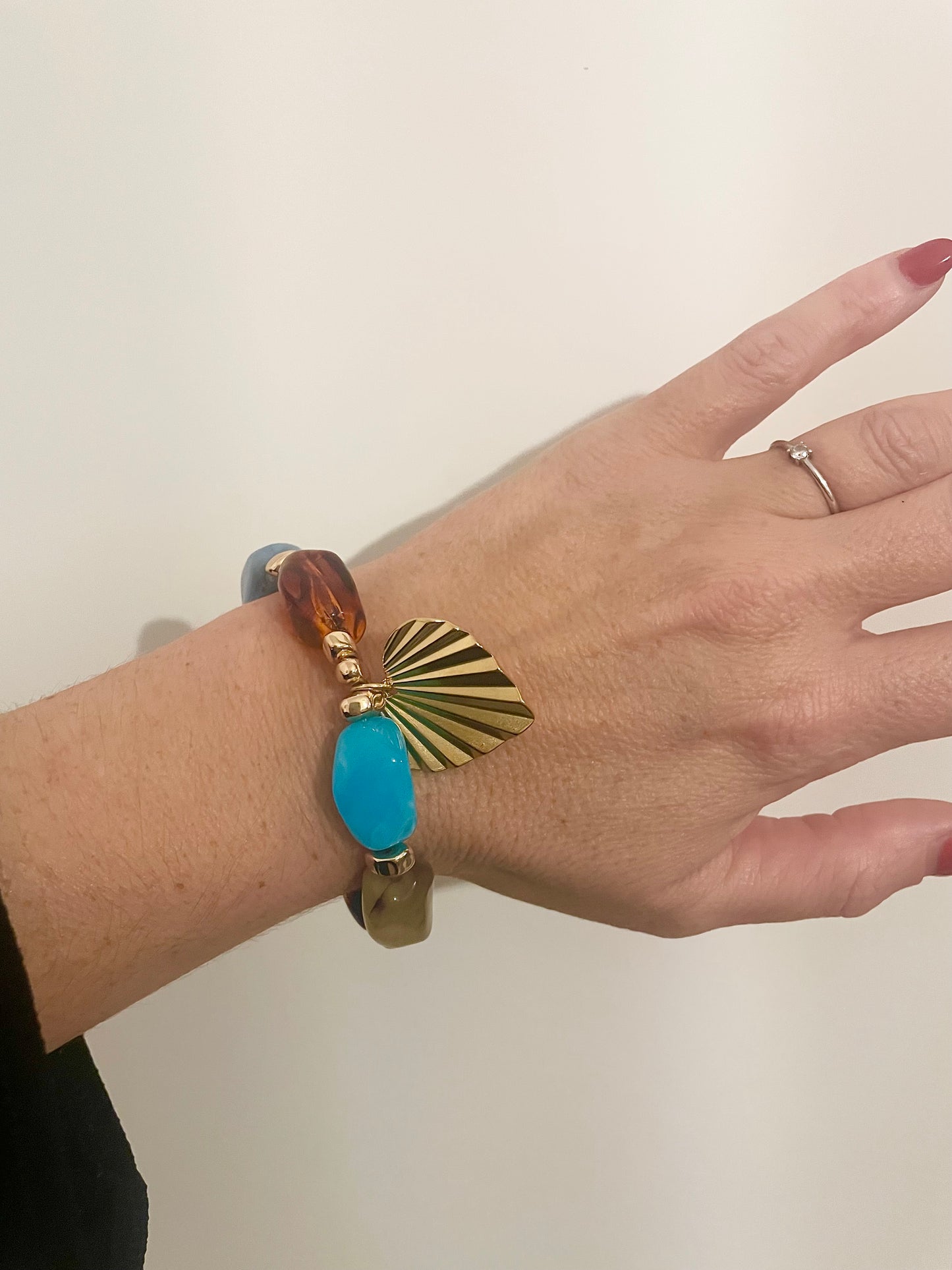 Bracelets SIMONE tendance vintage grosses perles avec ou sans pendentif