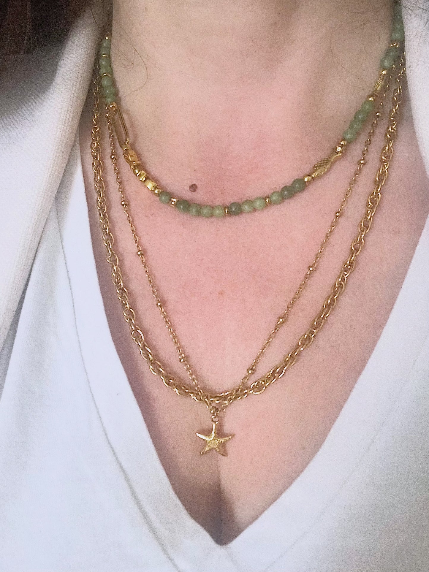 Collier doré chaîne maille singapour