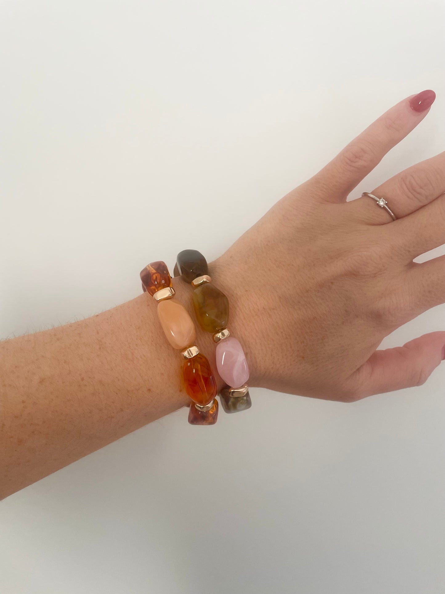 Bracelets SIMONE tendance vintage grosses perles avec ou sans pendentif